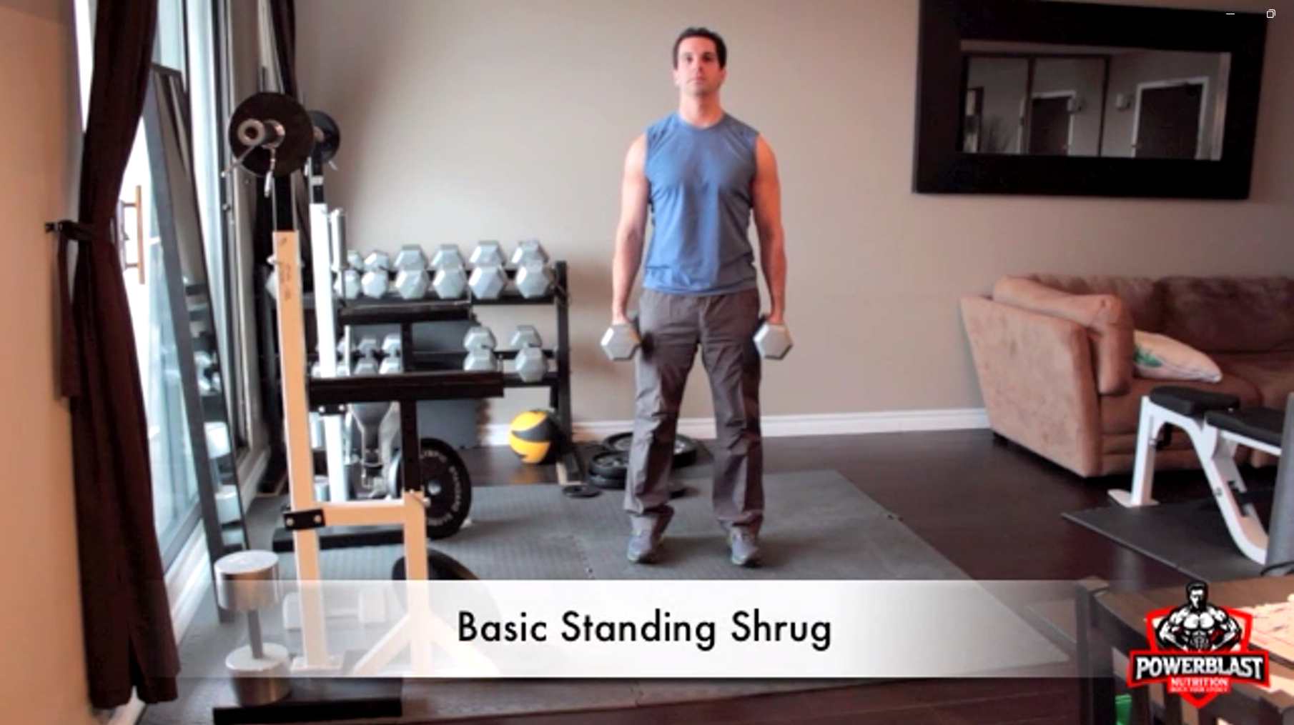 Basic Standing Shrug – Shoulder Strengthening